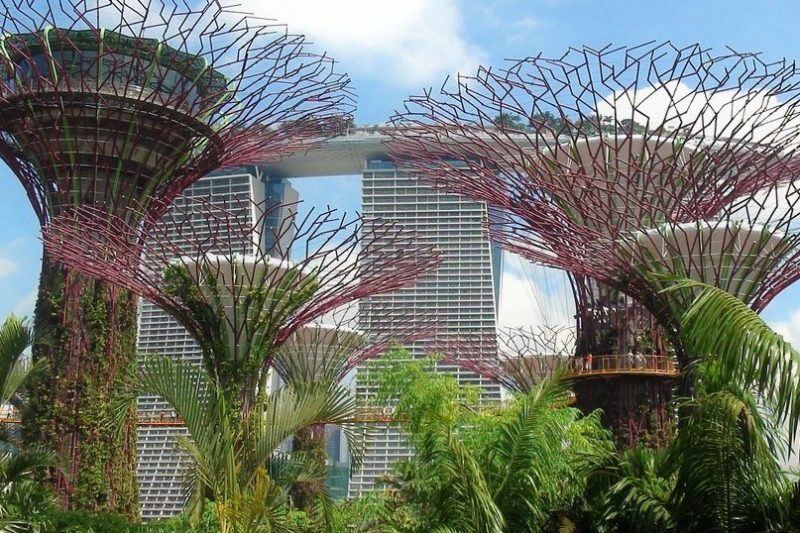 シンガポール 観光 ガーデンバイザベイとマリーナベイサンズ