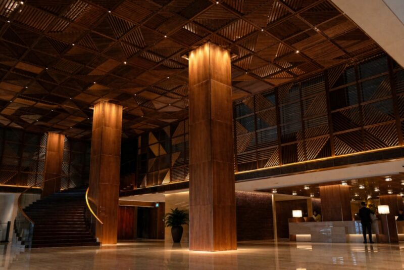 シンガポールのグランドハイアットホテルのエントランスロビー