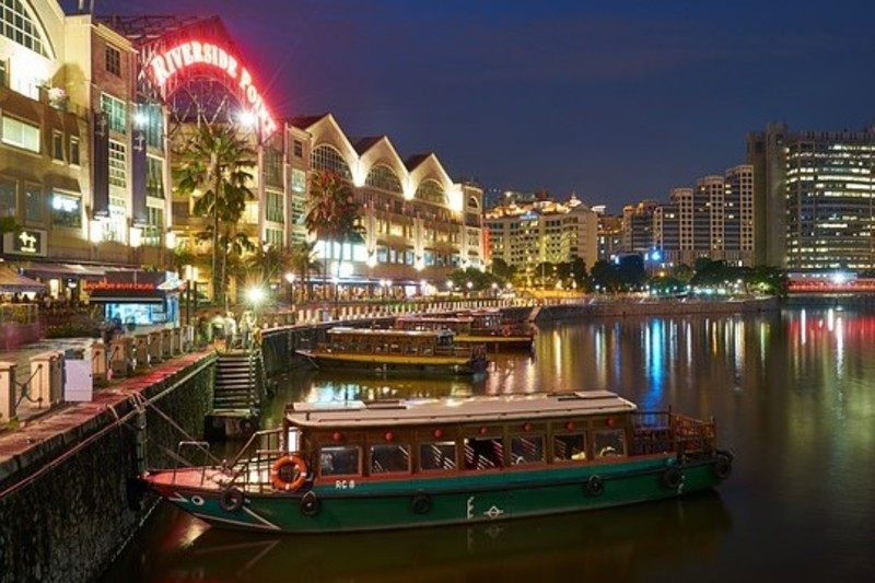 シンガポール川クラークキーの夜景
