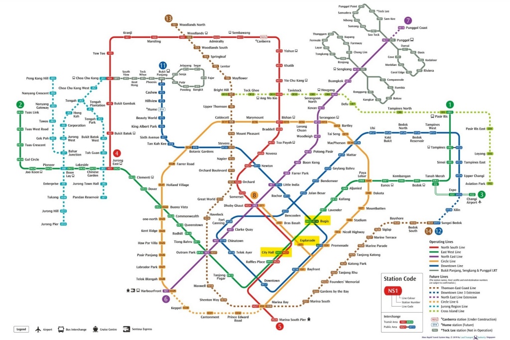 MRT路線図（ワイワイカフェの最寄駅）