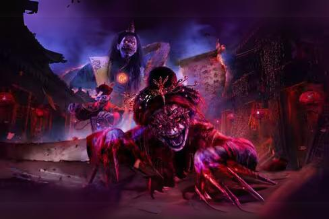 ユニバーサルスタジオシンガポールのハロウィンホラーナイトのCursed Scrolls: Dynasty of Darkness