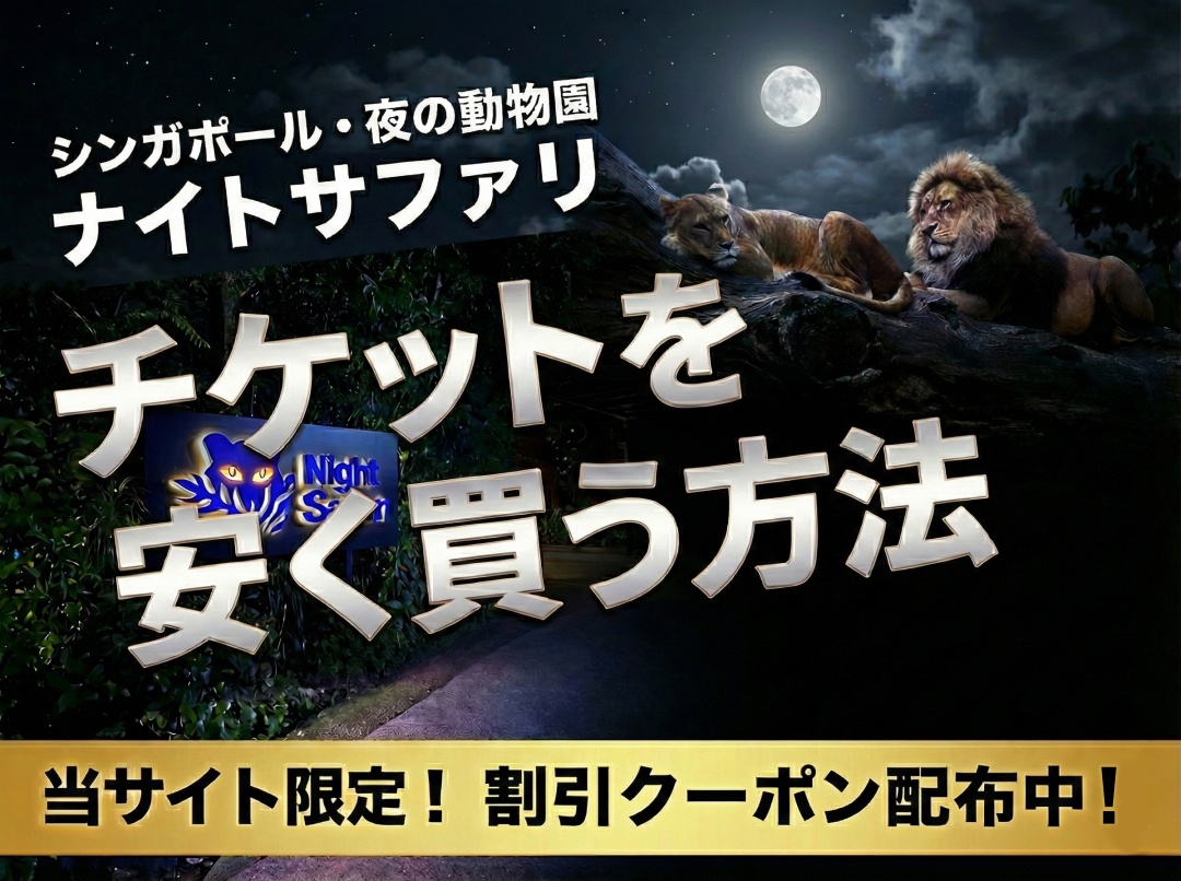 【割引クーポン】ナイトサファリのチケットを安く買う方法・入場料・時間指定まとめ