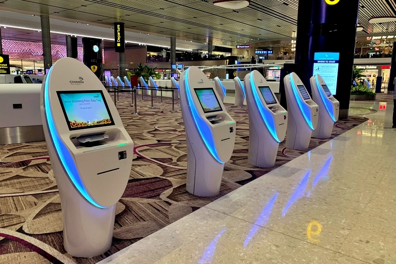 singapore changi airport terminal 4 チケット発券機