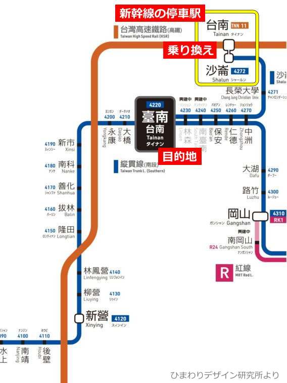 台南の路線図