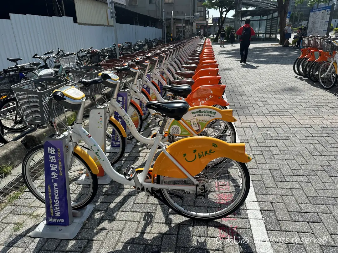 臺南駅前のレンタルサイクル