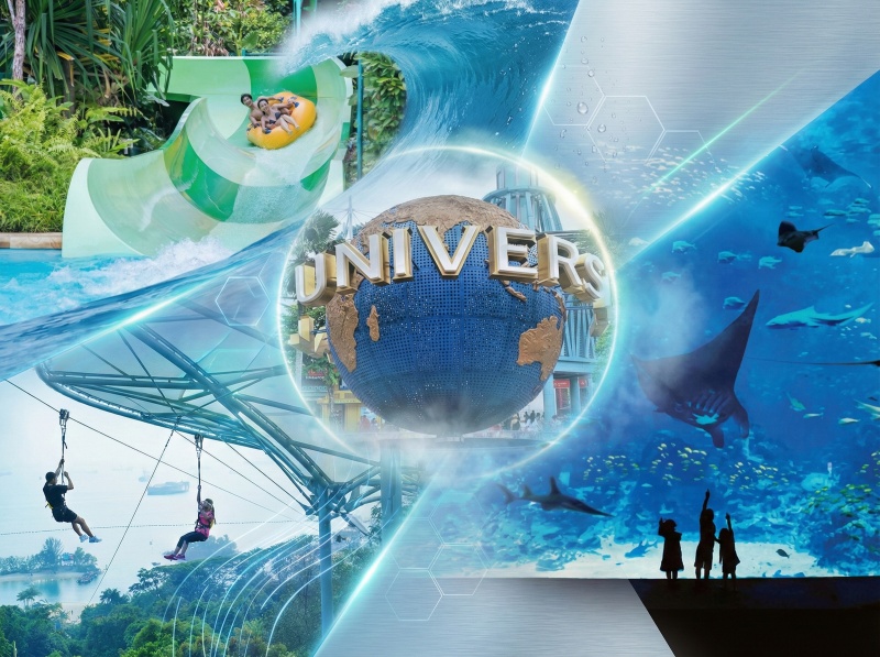 シンガポールセントーサ島のユニバ水族館プール