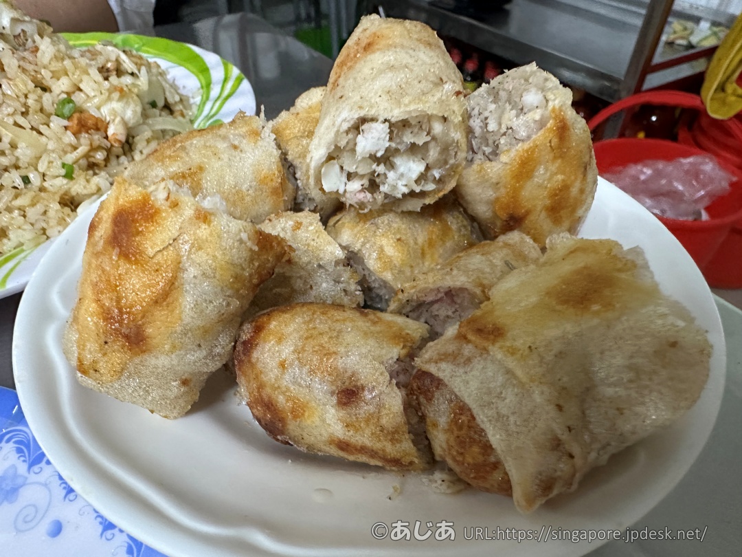 ベトナムホーチミンのミシュランThúy 94 Cũの揚げ春巻き