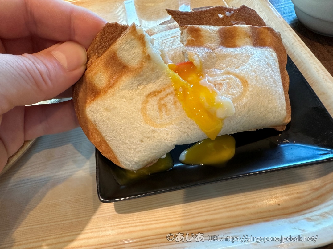 ダイワロイネットホテル那覇国際通りの朝食ビュッフェのホットサンドのたまご