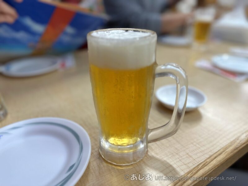 沖縄那覇の第一牧志公設市場の生オリオンビール