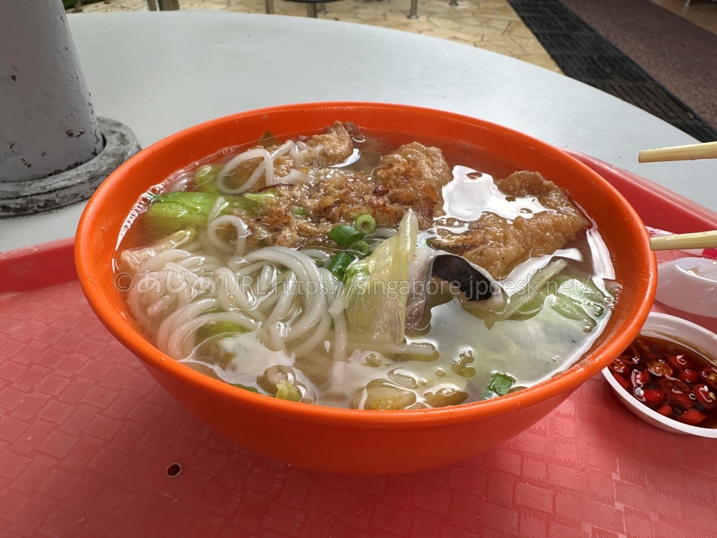Kwang Kee Teochew Fish Porridgeの揚げ魚ビーフン