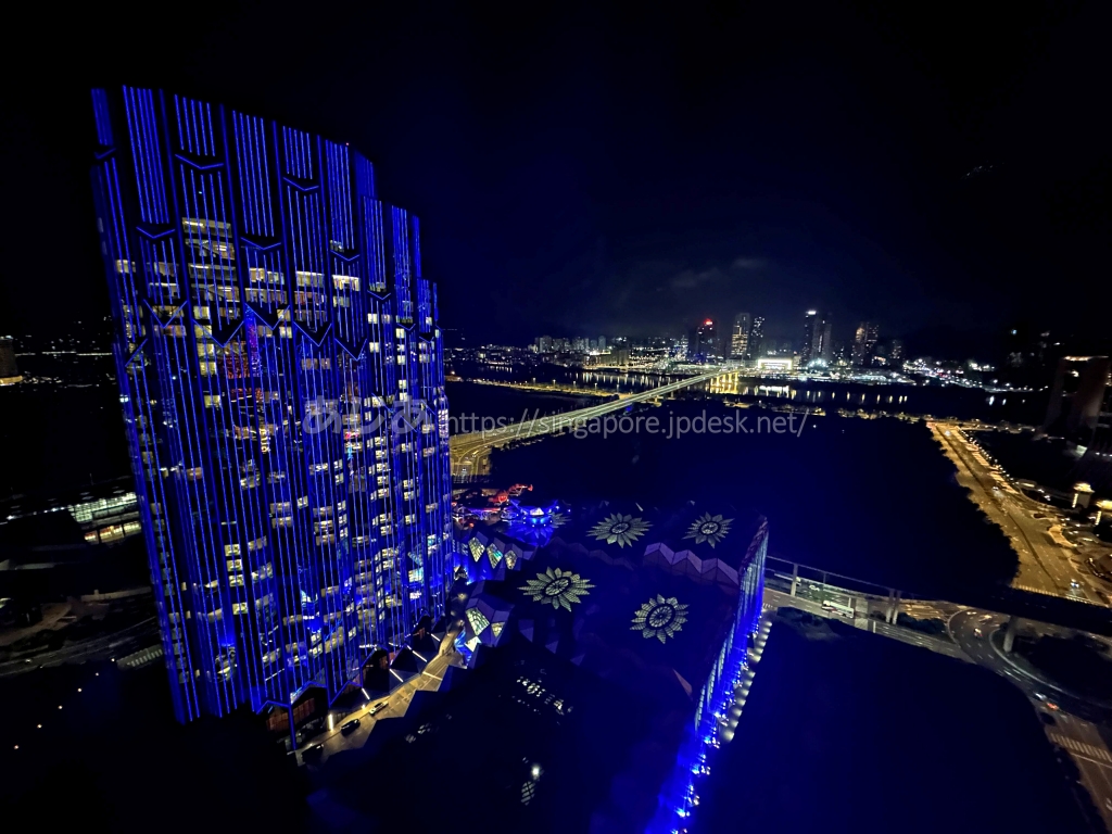 Wマカオ - スタジオシティの客室から見た夜景