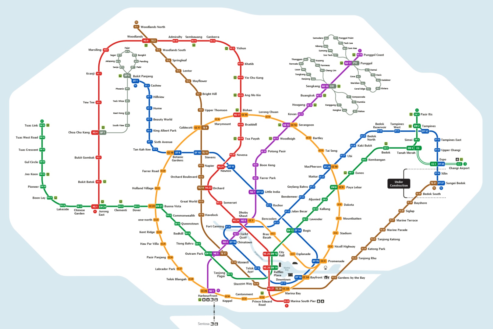 2026年7月のシンガポールMRT最新路線図