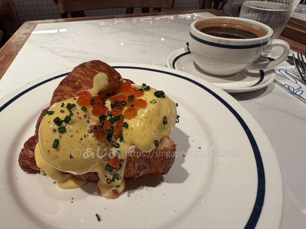 沙田駅のBakehouseで食べたCrab Royale Croissant Benedict