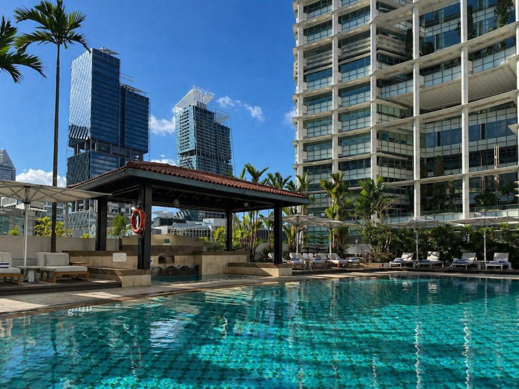 フレーザーズ ハウス ア ラグジュアリー コレクション ホテル シンガポールのプール外観