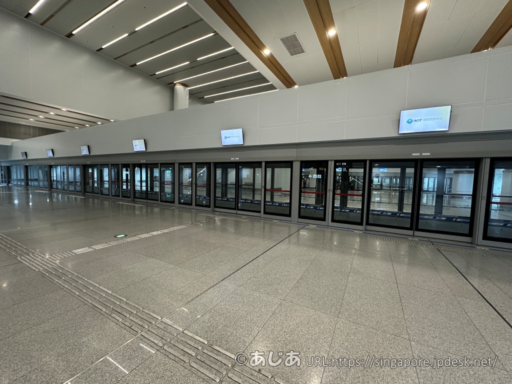 スワンナプーム空港のサテライトターミナル行きAPMの駅