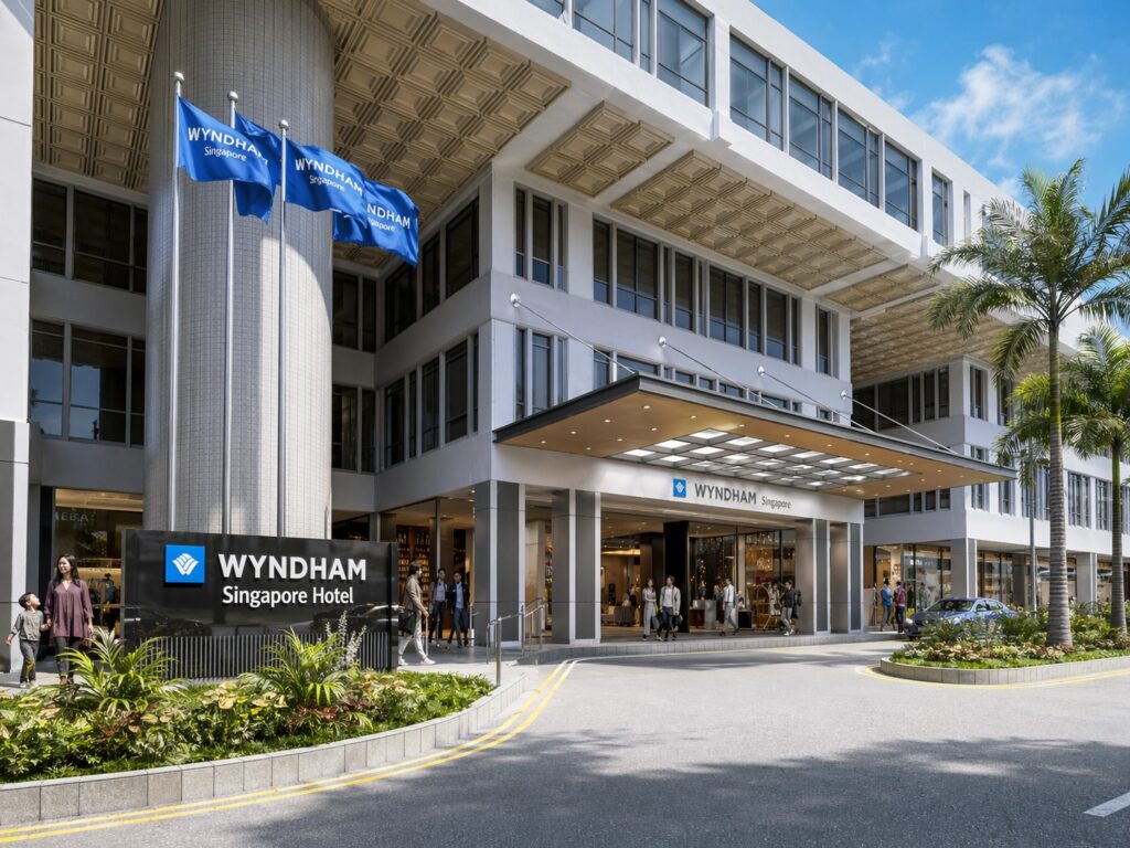 ウィンダム シンガポール ホテルのエントランス外観