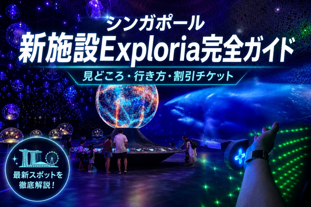 シンガポール新施設Exploria完全ガイド｜見どころ・行き方・割引チケットのアイキャッチ画像