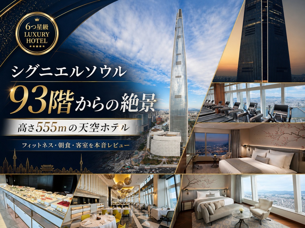 韓国ソウルの天空ホテルシグニエルソウル宿泊レビュー　93階からの絶景